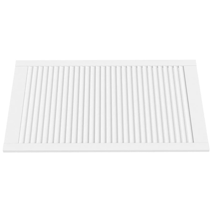 Vrata za omarico z letvicami 4 kosi bela 99,3x59,4 cm borovina